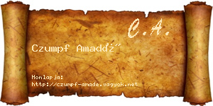 Czumpf Amadé névjegykártya